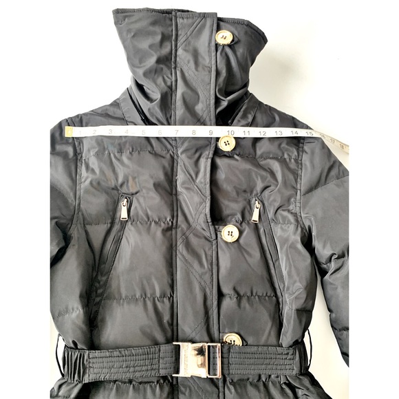 Michael Kors Puffer Parker Jacket Women Sz XS Black Down Fill High Neck Snow Ski - Picture 7 of 11